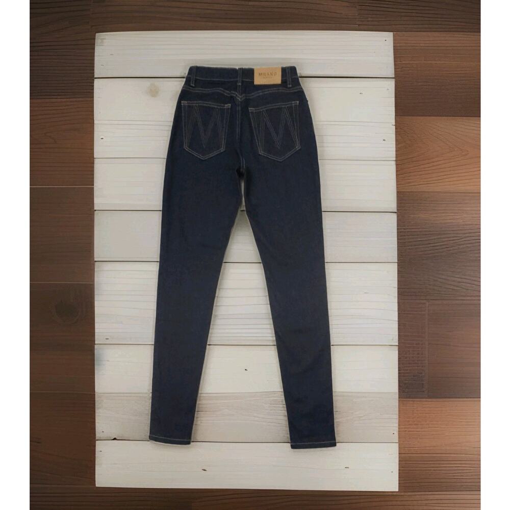 Milano Di Rouge Women's Logo Denim Jeans Indigo Size 29 - Picture 3 of 9